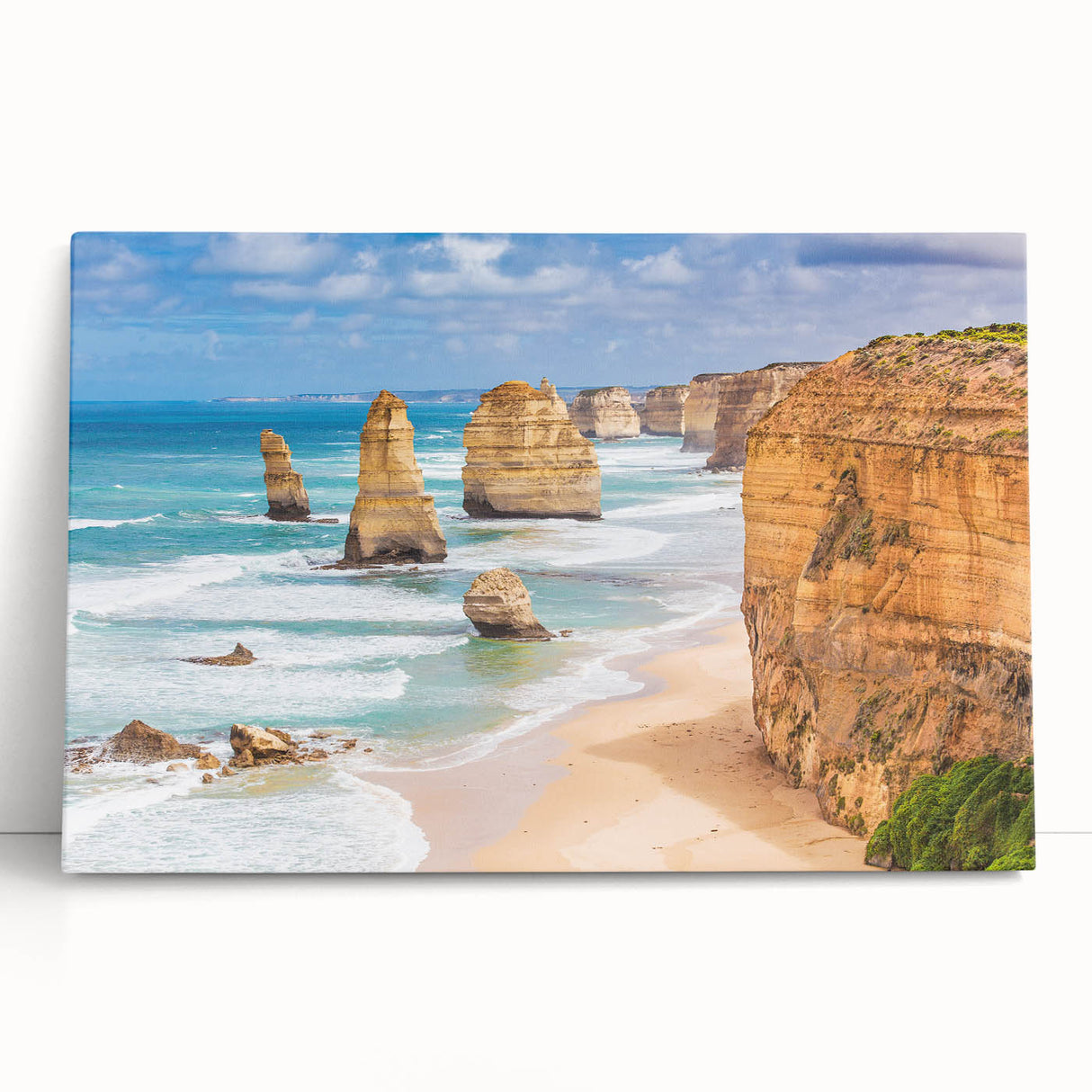 Black and white photograph of Australian scenery on large stretched canvas, ideal for kitchen wall art.