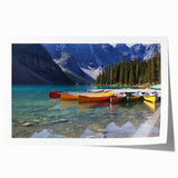 Extra large rolled print of Alberta, Canada scenery with vibrant green and blue tones, ideal for art wall dining room.