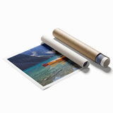 Extra large rolled print of Alberta's landscape with soft pastel colors.