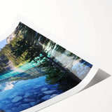 Extra large wall art featuring line art flowers in pastel shades on a rolled print, suitable for large living room decor.