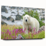 Acrylic print of a large abstract depiction of Manitoba scenery in muted earth tones, ideal for bedroom or dining room art.