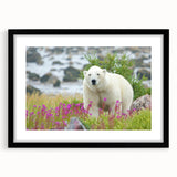 Extra large black framed wall art featuring a textured, colorful Manitoba, Canada scenery, ideal for living room decor.