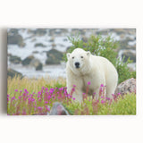 Black and white stretched canvas of a serene Manitoba landscape, ideal for kitchen wall art.