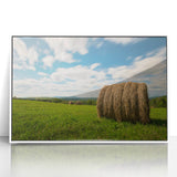 Acrylic print of New Brunswick scenery in art deco style with white frame, suited for modern nursery decor.