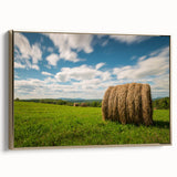 Framed canvas depicting a vintage-style landscape of New Brunswick in black and gold tones, ideal for bedroom wall art.