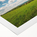 Art deco poster of New Brunswick scenery in muted earth tones on rolled canvas, suitable for dining room wall art.