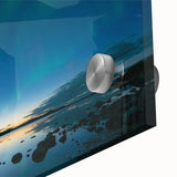 Large abstract wall art of the Northwest Territories on acrylic glass, featuring muted earth tones.