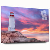 Acrylic print of Nova Scotia scenery in muted blues and greens, ideal for bedroom or dining room art.