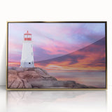Framed acrylic print of Nova Scotia scenery in gold tones, ideal for modern art wall decor.