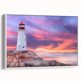 Vintage poster art of Nova Scotia scenery on framed canvas, featuring colorful art in extra large size.
