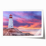 Rolled print of Nova Scotia scenery with vibrant green tones, ideal for art wall dining room.