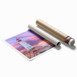 Extra large rolled print of Nova Scotia scenery with vibrant floral elements in pastel shades.