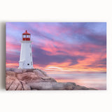 Black and white stretched canvas of Nova Scotia scenery, ideal for kitchen wall art.