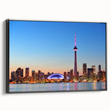 Black and white framed canvas depicting a vintage-style Ontario landscape, ideal for bedroom wall art.