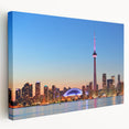 Panoramic view of Ontario, Canada on a large stretched canvas, featuring lush green tones, ideal for kitchen wall art.