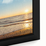 Extra large framed canvas of a textured, colorful Canadian landscape with vibrant green and blue tones.