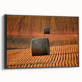 Black and white landscape art painting of Saskatchewan scenery on a framed canvas, ideal for bedroom wall art.