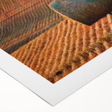 Art deco poster of Saskatchewan scenery in muted earth tones on rolled canvas, suitable for dining room wall art.