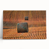 Black and white photo of Saskatchewan scenery on stretched canvas, ideal for kitchen wall art or bedroom.