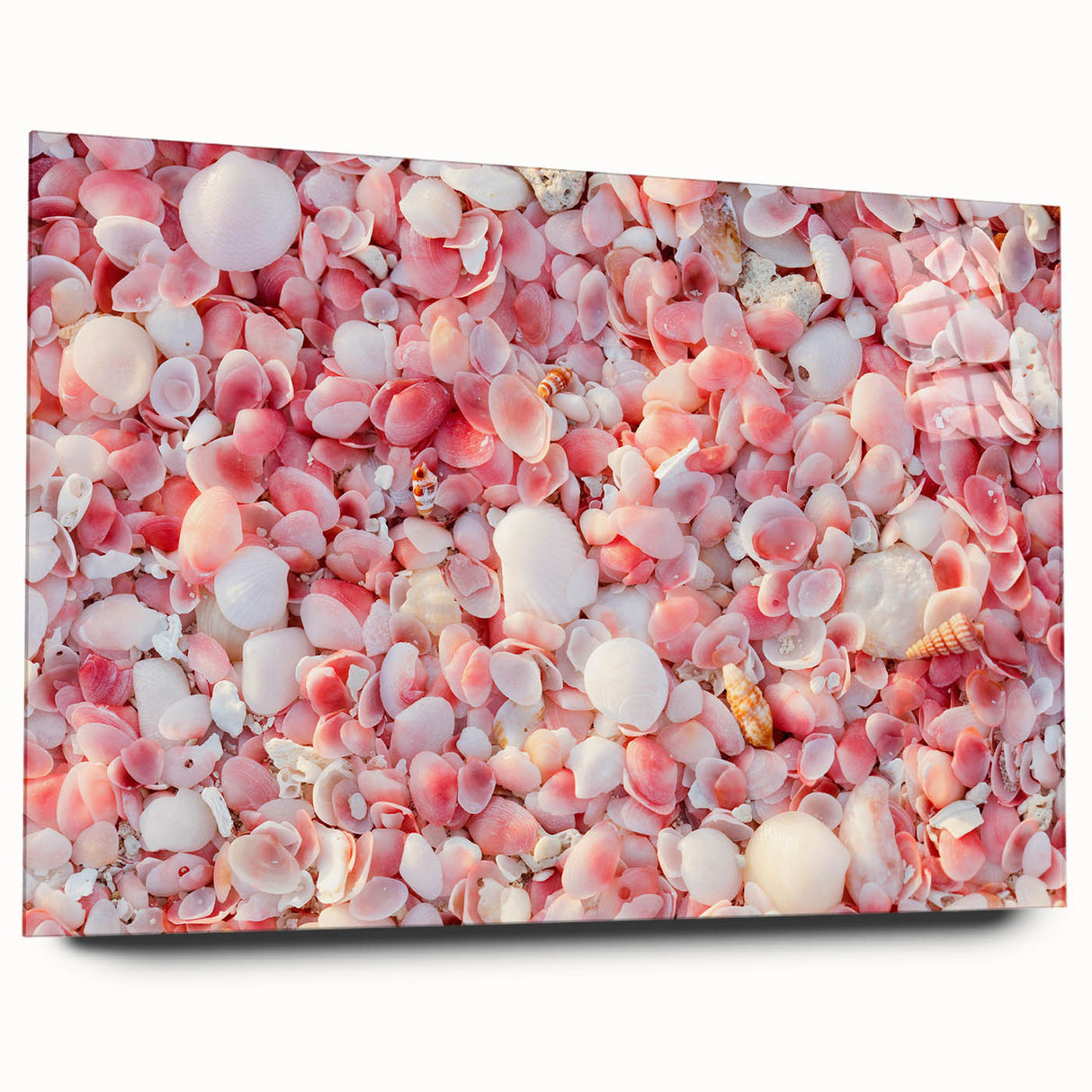 Large abstract wall art on acrylic glass depicting a serene Caribbean seascape, ideal for bedroom or dining room decor.