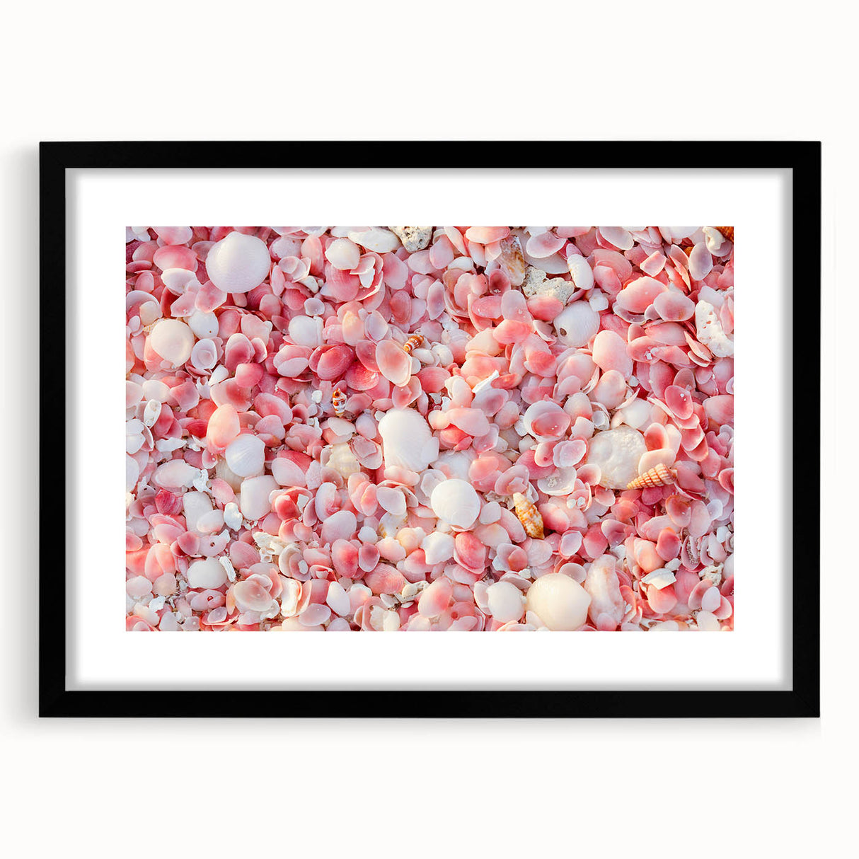 Abstract art print of Caribbean scenery in vibrant colors on a textured, extra large canvas, framed in black.