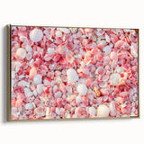 Framed canvas of a vintage poster art depicting a Caribbean scenery in vibrant colors.