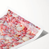 Extra large wall art featuring line art flowers in muted pastel shades on a rolled print, ideal for large living room decor.