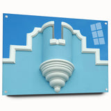 Acrylic print of a Caribbean seascape with vibrant blue and turquoise tones, suitable for bedroom or dining room decor.