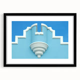 Extra large framed abstract art print featuring vibrant, colorful Caribbean scenery on textured canvas.