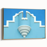 Vintage poster art of a Caribbean scenery on a framed canvas, featuring vibrant colors, ideal for living room decor.