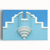 Black and white stretched canvas of a Caribbean scenery, ideal for kitchen wall art.