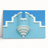 Black and white stretched canvas of Bermuda scenery, ideal for kitchen wall art.