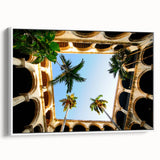 Vintage poster art featuring a colorful Caribbean Cuba scene on a large framed canvas, ideal for living room decor.