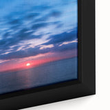 Black wall art featuring a textured Caribbean scenery on a framed canvas, with vibrant colors, ideal for living room decor.