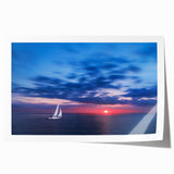 Extra large rolled print of a Caribbean scenery with vibrant blue and green hues, ideal for art wall dining room.