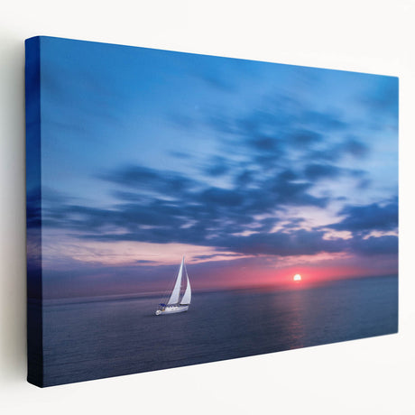 Caribbean coastal scene on stretched canvas, featuring vivid blue and green tones, suitable for kitchen wall art.