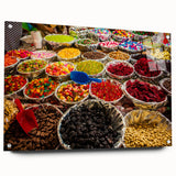 Acrylic print of a vibrant Caribbean seascape with rich blue and teal hues, ideal for bedroom or dining room decor.