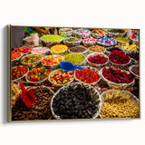 Vintage poster art of a Caribbean scenery on framed canvas, featuring vibrant colors, ideal for living room decor.