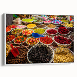 Landscape art painting of a Caribbean scene in vibrant colors on a framed canvas, ideal for living room decor.