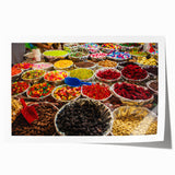 Extra large rolled print of a Caribbean scenery with vibrant green and blue tones, ideal for dining room wall art.