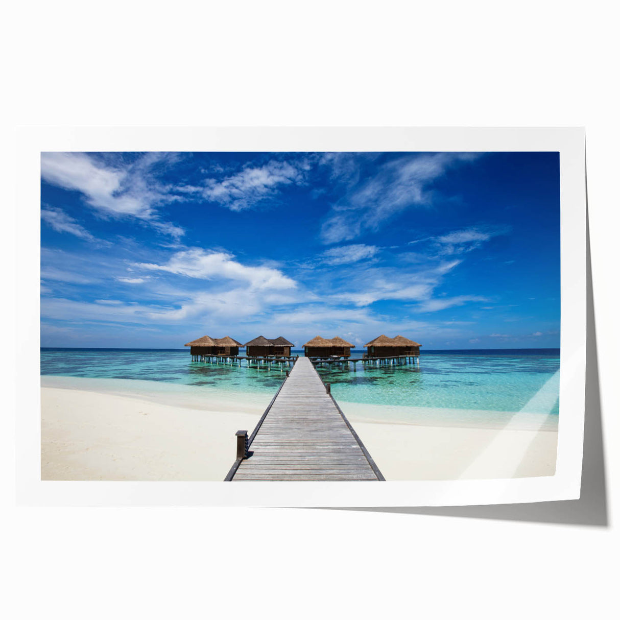 Extra large rolled print of a Caribbean Martinique scenery with vibrant floral elements, ideal for dining room wall art.