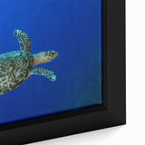 Black wall art featuring a textured depiction of Saint Lucia with vibrant colors on a framed canvas.