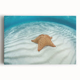 Black and white photo of Caribbean Virgin Islands on stretched canvas, suitable as large kitchen wall art.