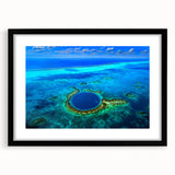 Extra large framed abstract art print of a colorful Central American scenery, ideal for living room decor.