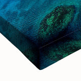 Black and white landscape art painting of Central American scenery on stretched canvas, suitable for bedroom wall art.