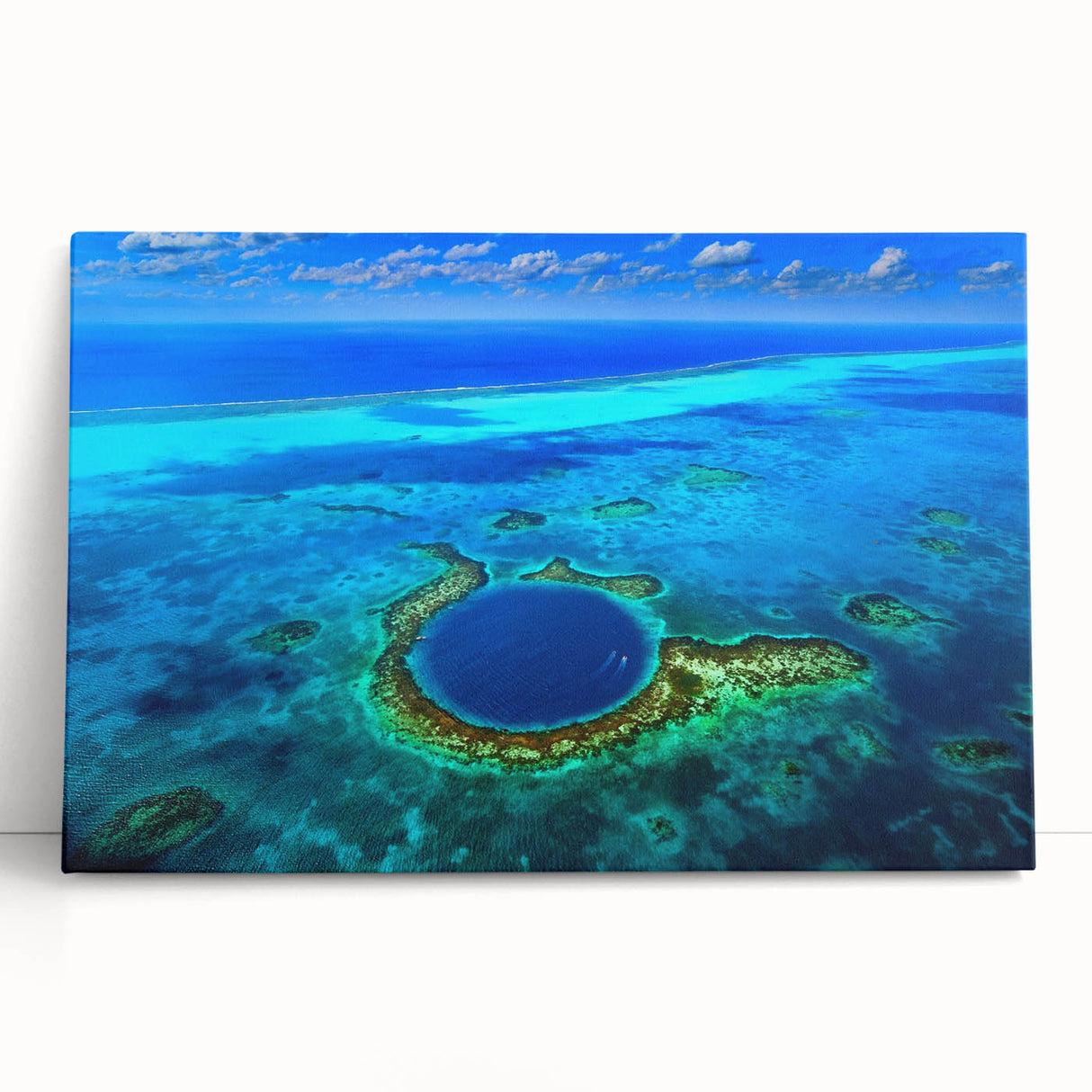 Black and white print of Central America scenery on stretched canvas, ideal for kitchen wall art or bedroom ambiance.
