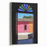 Landscape art painting of a Central American scenery on a framed canvas.