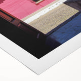 Art deco poster featuring a vibrant, stylized El Salvador landscape on rolled canvas, suitable for dining room decor.