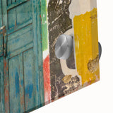 Large abstract wall art depicting Central American scenery in vibrant colors on acrylic glass.