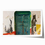 Extra large rolled print of a vibrant Central American scenery with lush florals.